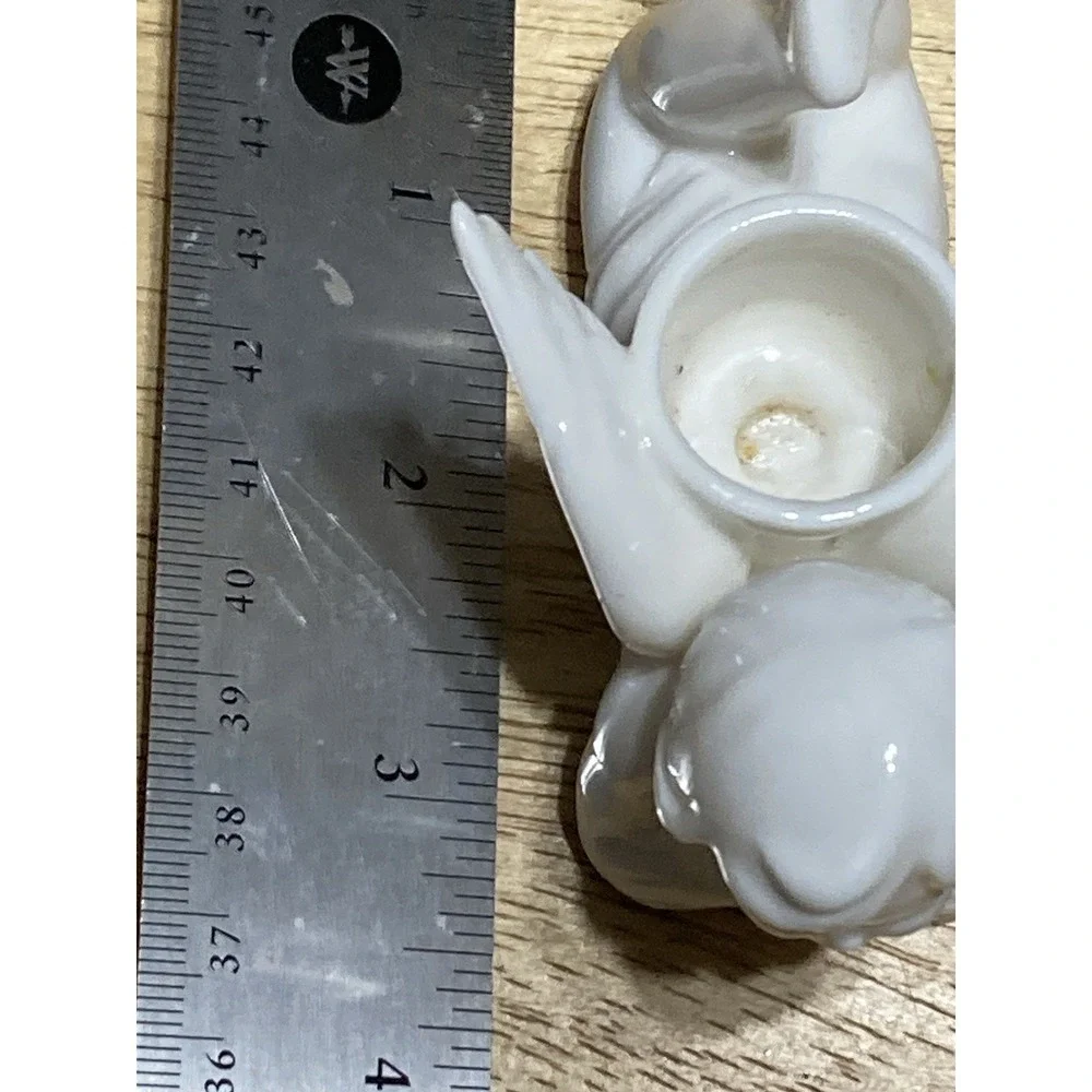 Cherub Angels Candle Porcelain Ceramic Angels Pair
